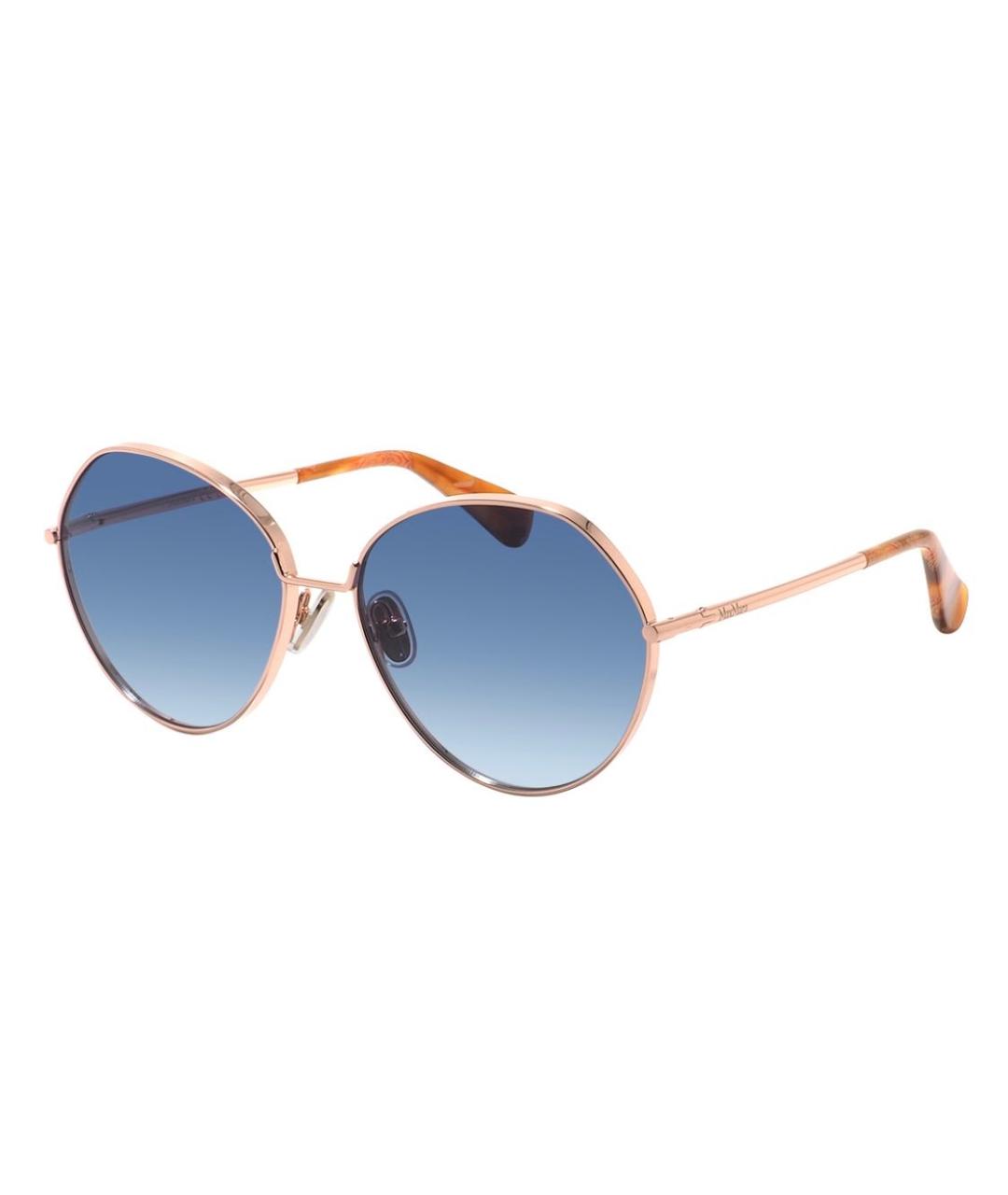 MAX MARA Голубые металлические солнцезащитные очки, фото 5