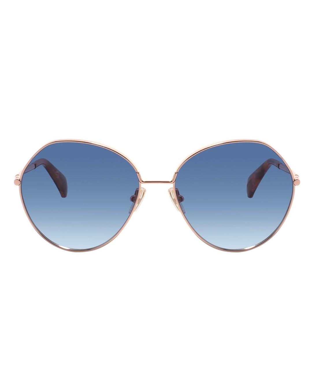 MAX MARA Голубые металлические солнцезащитные очки, фото 2