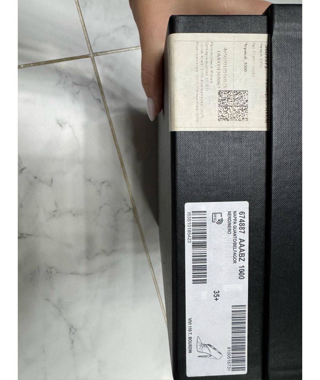 SAINT LAURENT Черные кожаные туфли, фото 5