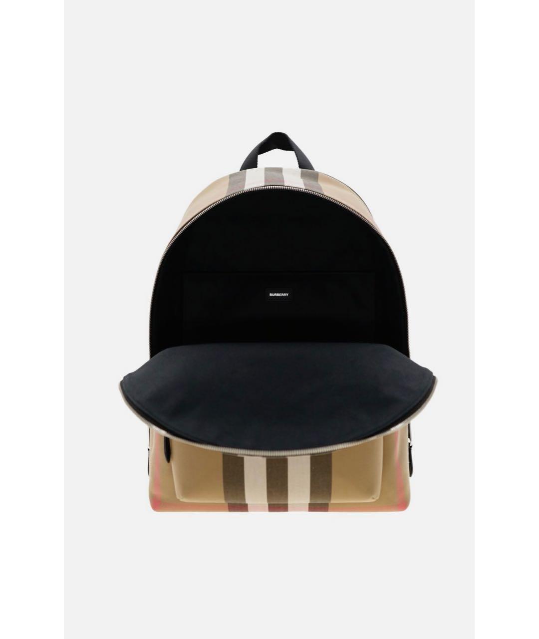 BURBERRY Бежевый кожаный рюкзак, фото 4