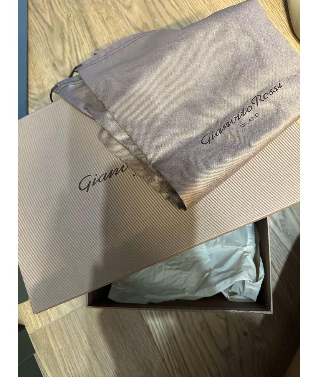 GIANVITO ROSSI Бежевые кожаные туфли, фото 6