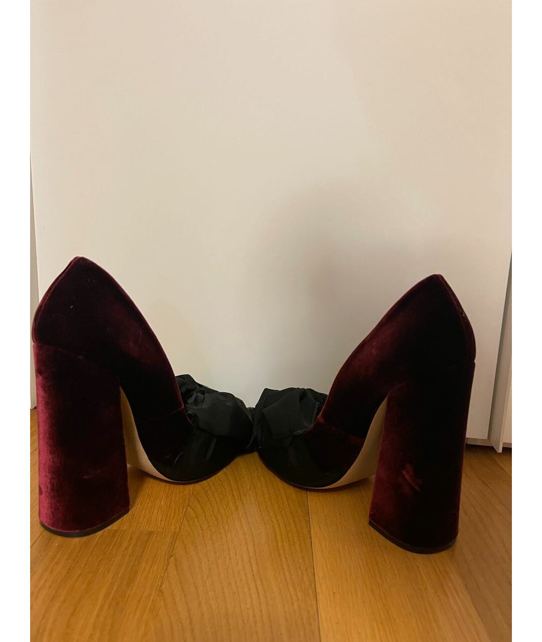 ALEKSANDER SIRADEKIAN Бордовые бархатные туфли, фото 4