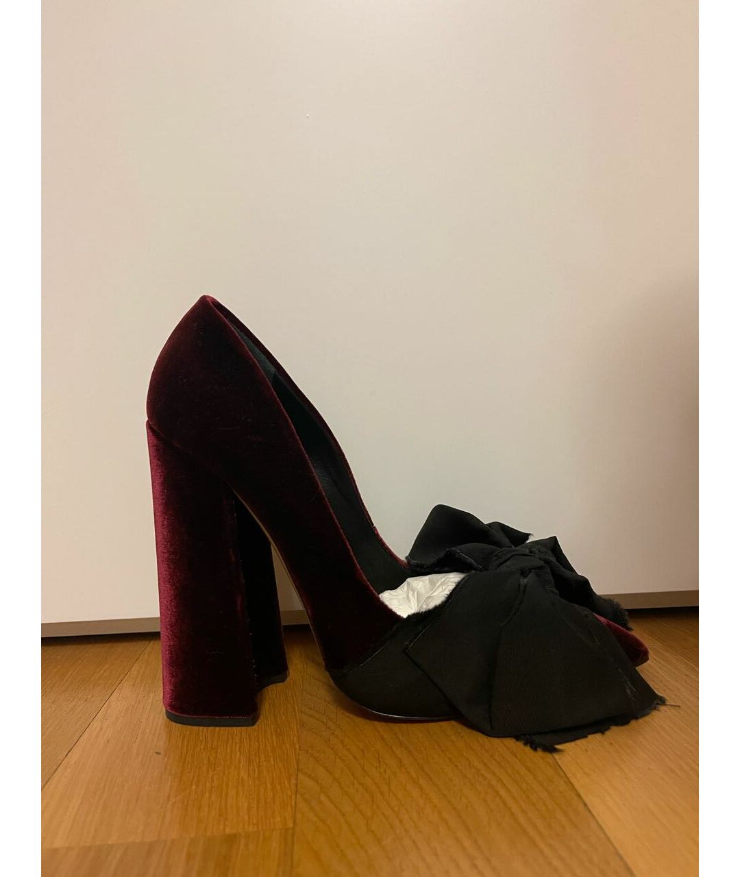ALEKSANDER SIRADEKIAN Бордовые бархатные туфли, фото 7