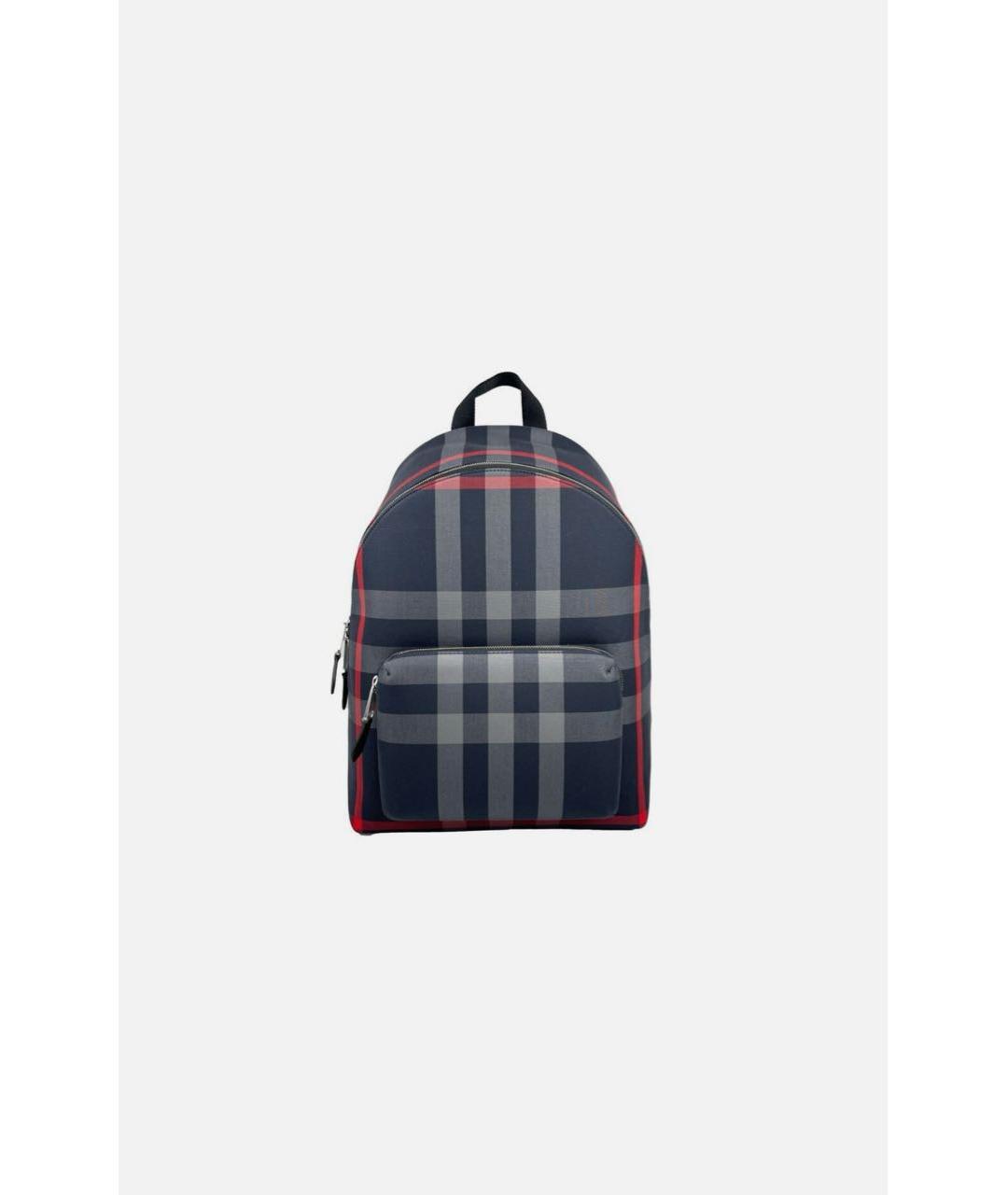 BURBERRY Темно-синий кожаный рюкзак, фото 5