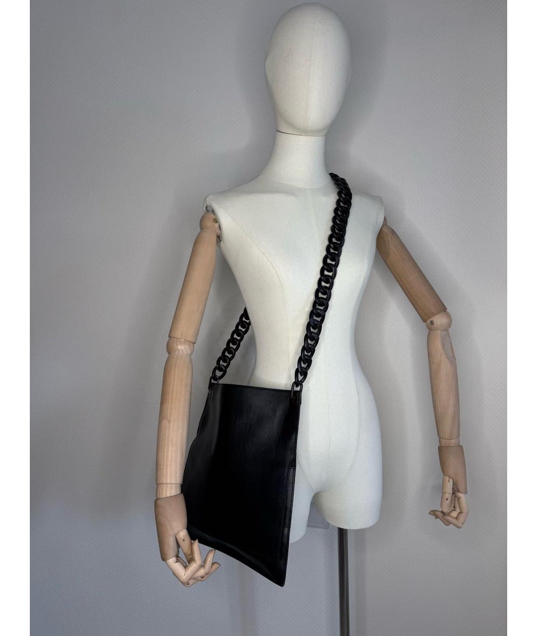 GUCCI Черная кожаная сумка через плечо, фото 7