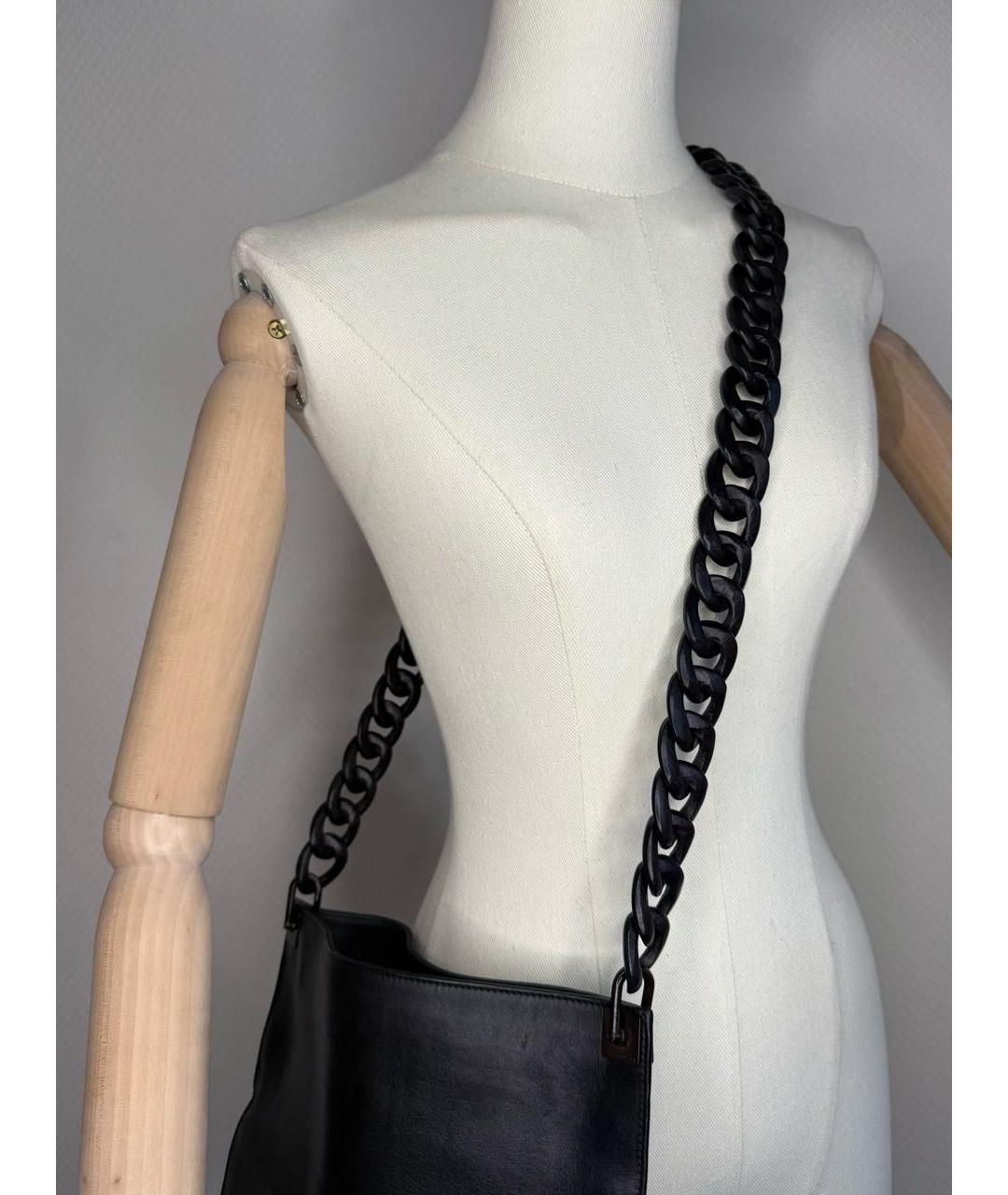 GUCCI Черная кожаная сумка через плечо, фото 8