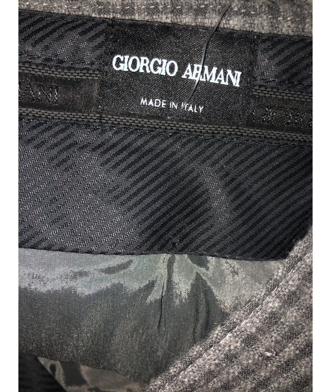 GIORGIO ARMANI Серые хлопковые классические брюки, фото 5
