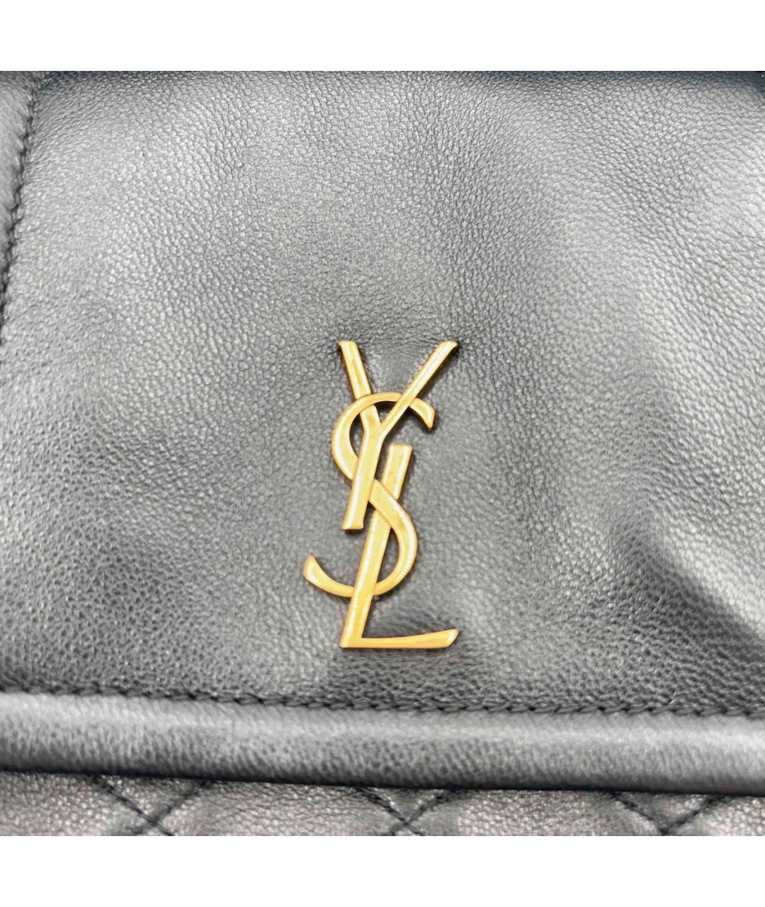 SAINT LAURENT Черная кожаная сумка через плечо, фото 7