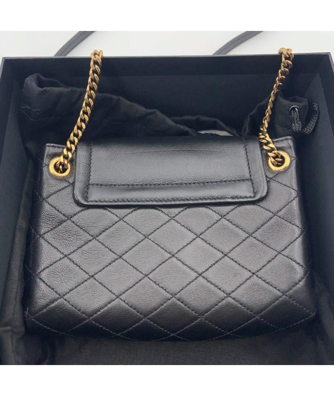 SAINT LAURENT Черная кожаная сумка через плечо, фото 4