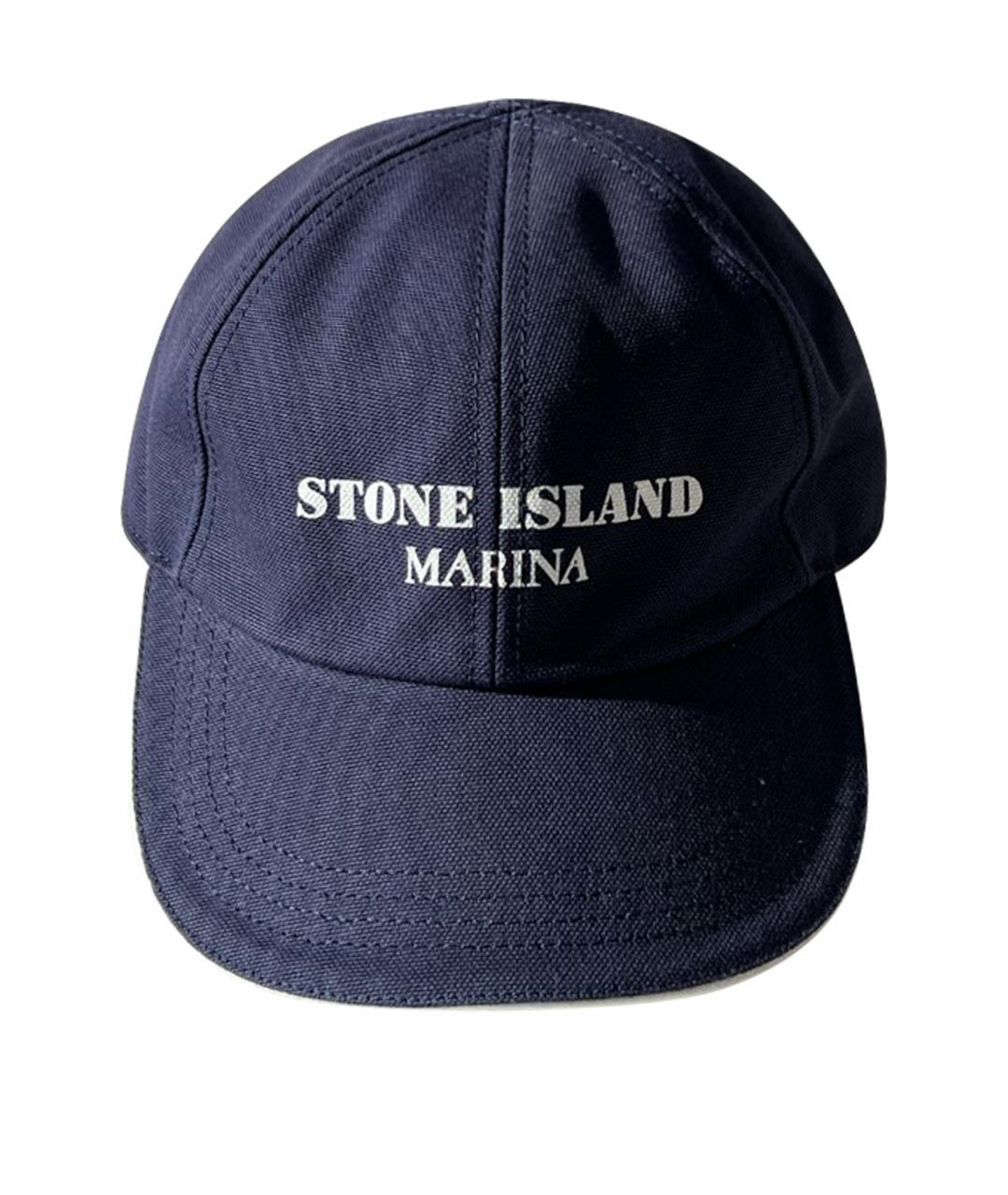 STONE ISLAND Синяя хлопковая кепка/бейсболка, фото 1