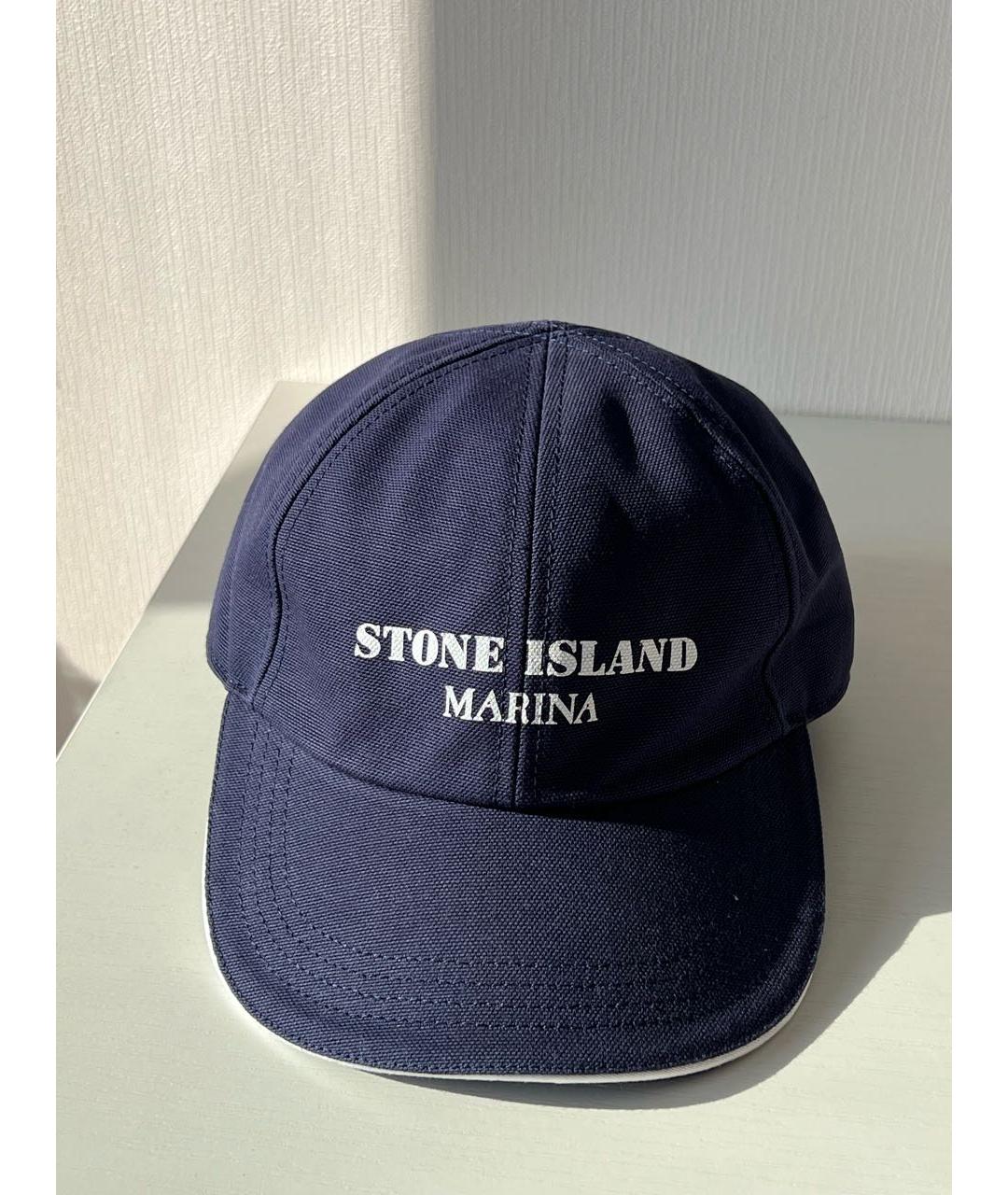 STONE ISLAND Синяя хлопковая кепка/бейсболка, фото 5