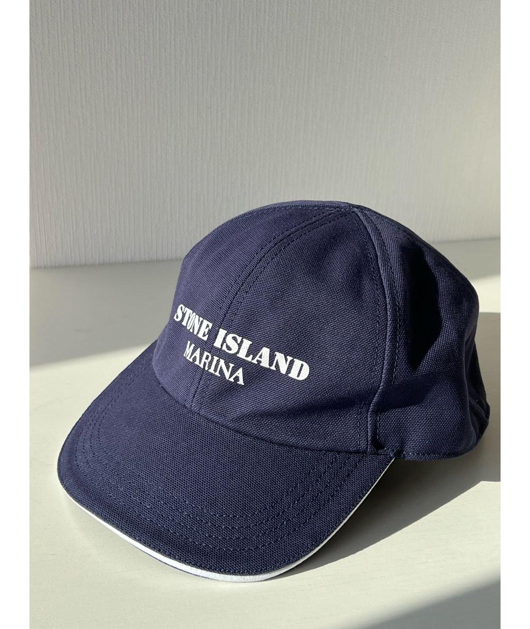 STONE ISLAND Синяя хлопковая кепка/бейсболка, фото 3