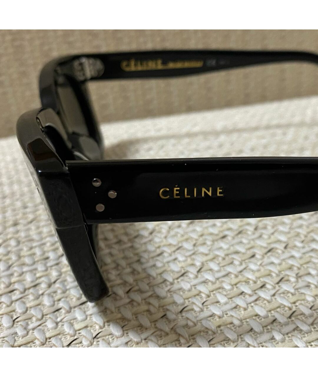 CELINE PRE-OWNED Черные пластиковые солнцезащитные очки, фото 2