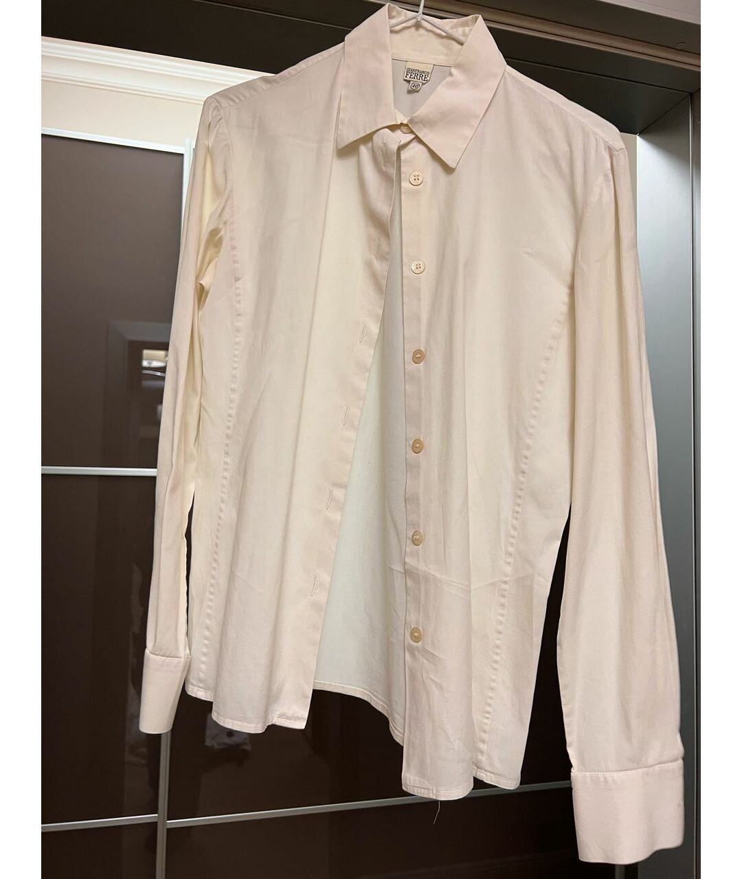 GIANFRANCO FERRE Белая хлопковая рубашка, фото 3