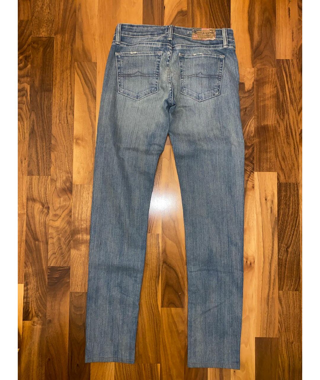 RALPH LAUREN DENIM & SUPPLY Голубые хлопковые джинсы слим, фото 2