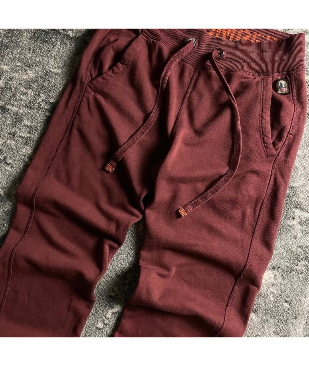 PARAJUMPERS Бордовые хлопковые повседневные брюки, фото 2