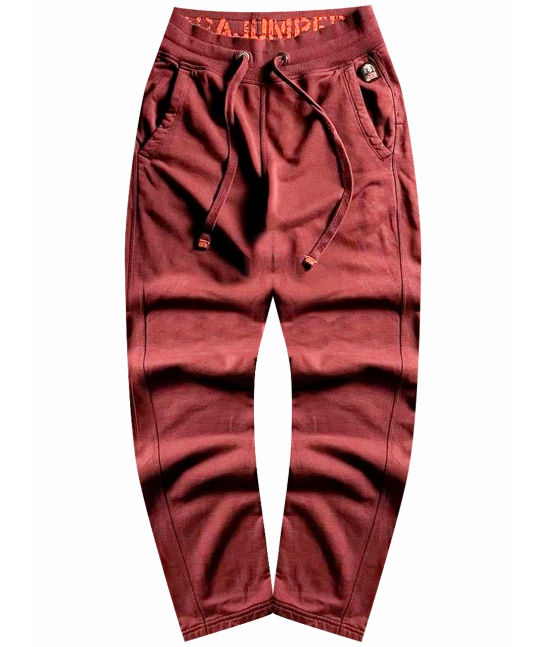 PARAJUMPERS Бордовые хлопковые повседневные брюки, фото 1