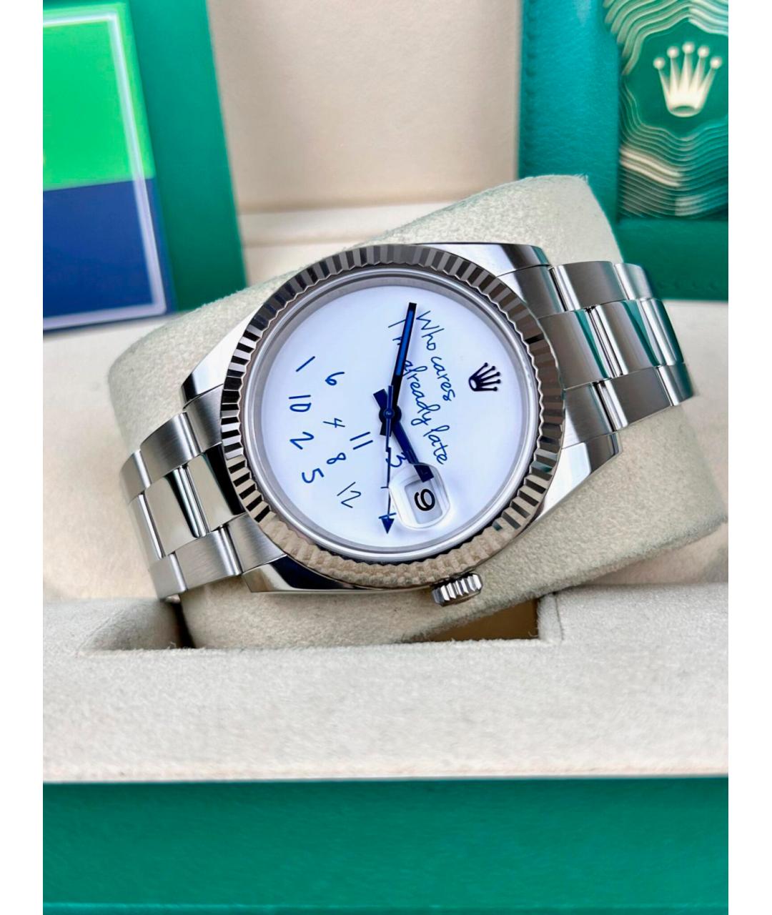 ROLEX Белые часы из белого золота, фото 4