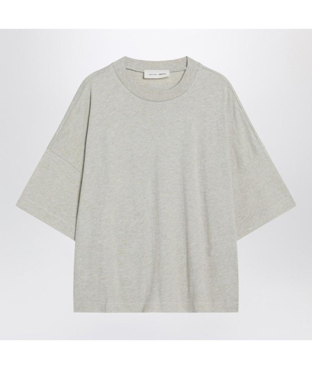 FEAR OF GOD ESSENTIALS Серая хлопковая футболка, фото 3