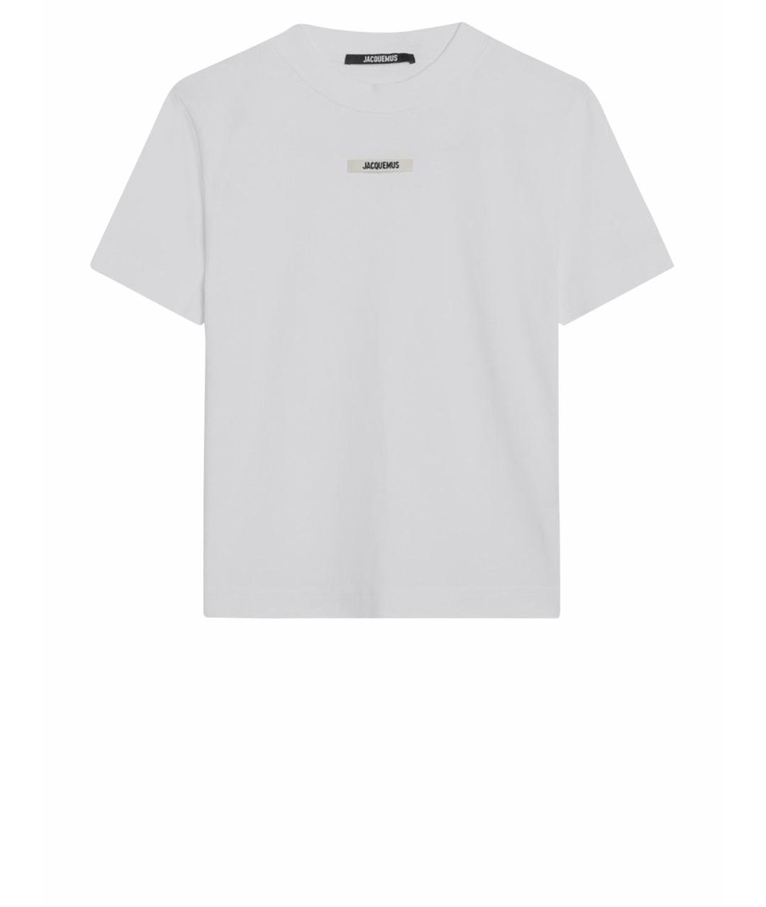 JACQUEMUS Серая хлопковая футболка, фото 1