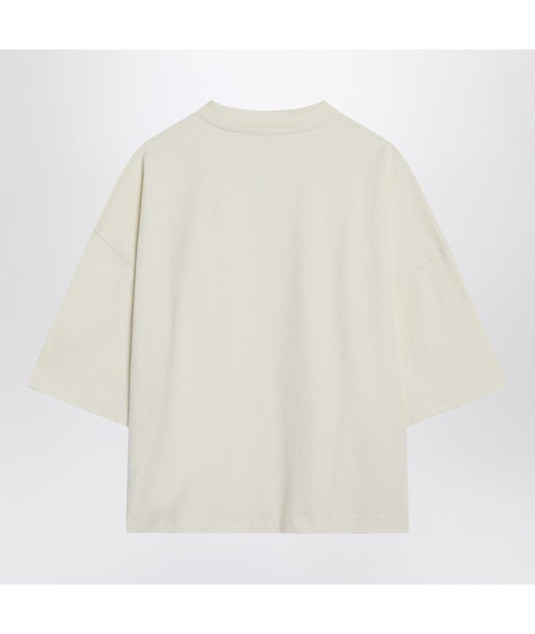 JACQUEMUS Бежевая хлопковая футболка, фото 2