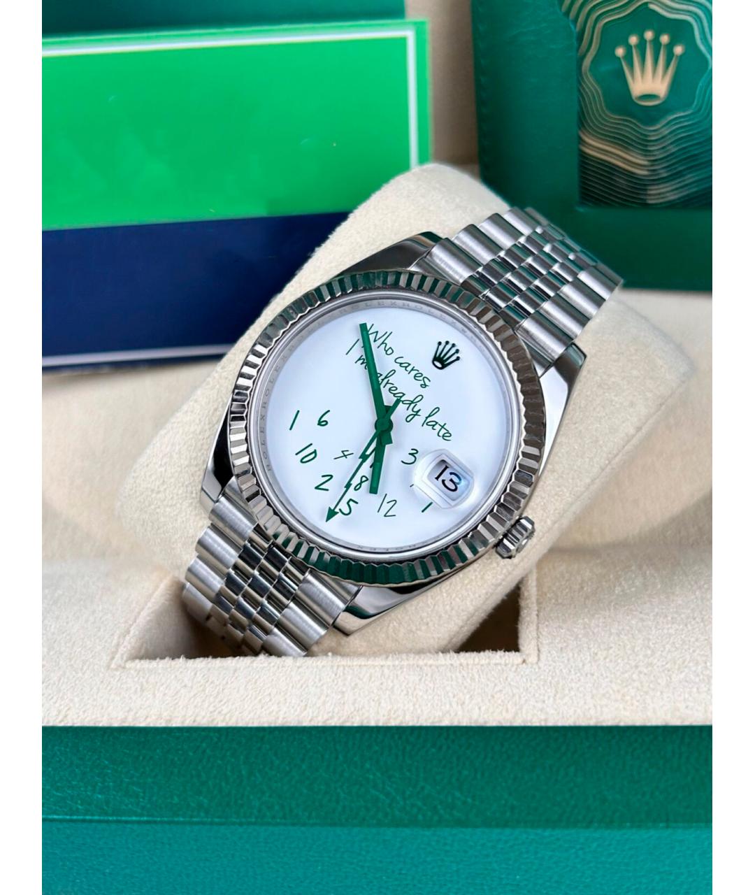 ROLEX Белые часы из белого золота, фото 3