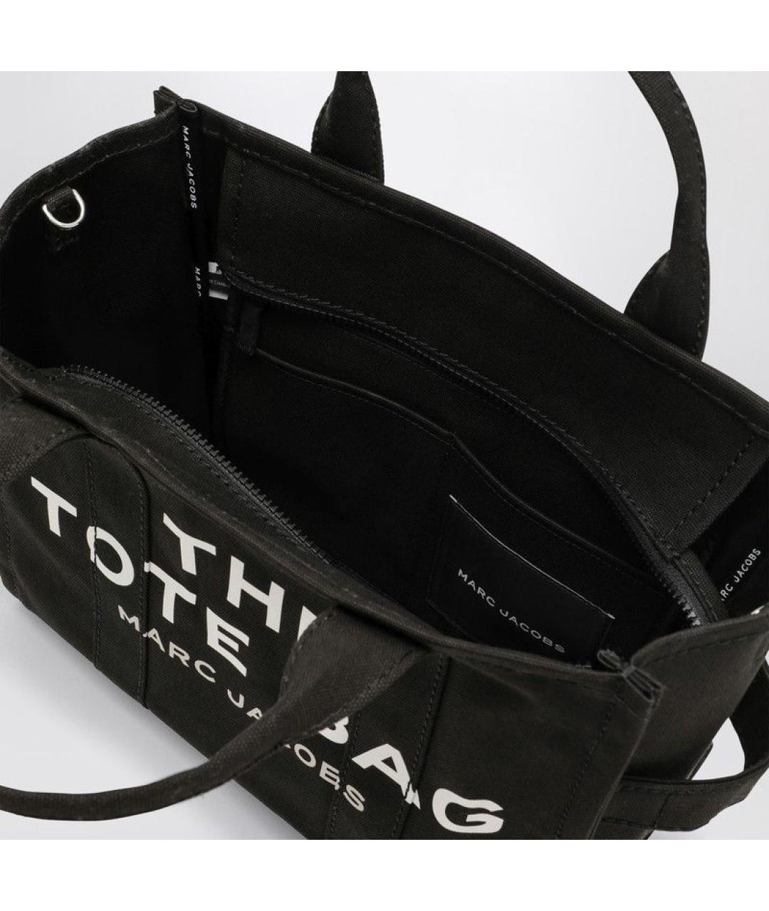 MARC JACOBS Черная хлопковая сумка тоут, фото 4