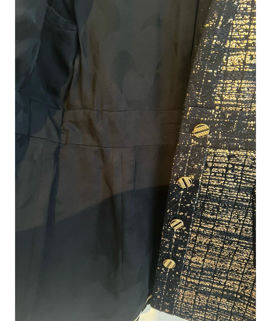 CHANEL PRE-OWNED Черный твидовый костюм с брюками, фото 6