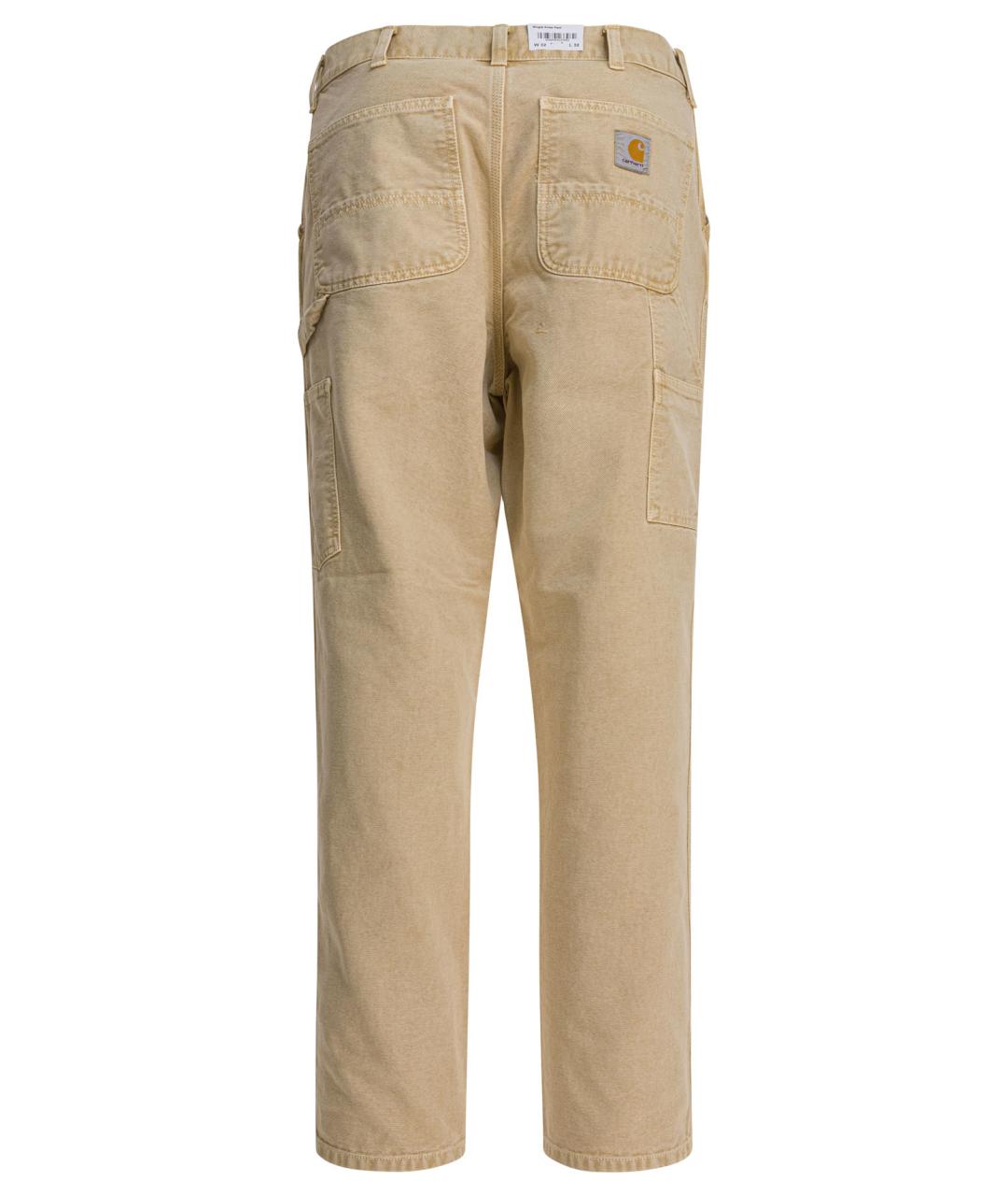 CARHARTT WIP Бежевые хлопковые повседневные брюки, фото 2