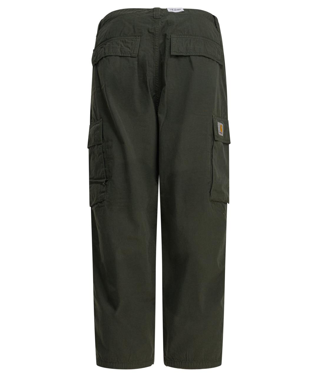 CARHARTT WIP Зеленые хлопковые повседневные брюки, фото 2