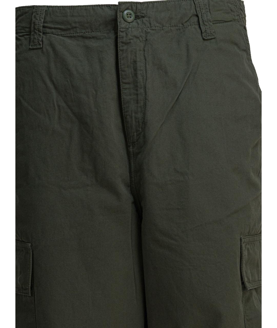 CARHARTT WIP Зеленые хлопковые повседневные брюки, фото 3