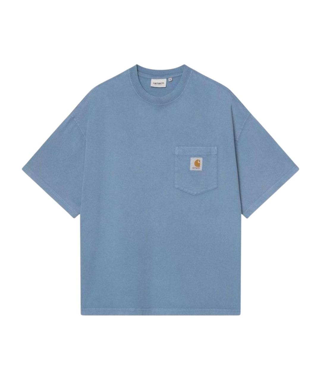 CARHARTT WIP Синяя хлопковая футболка, фото 1