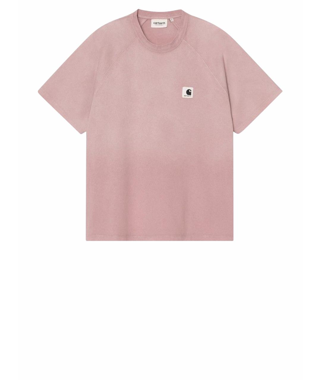 CARHARTT WIP Розовая хлопковая футболка, фото 1
