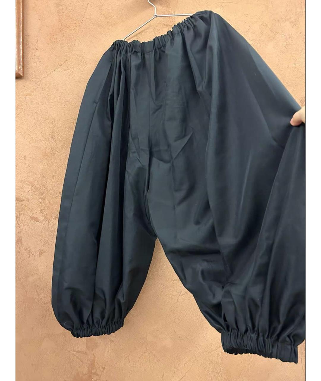 COMME DES GARÇONS Черные хлопковые брюки широкие, фото 2
