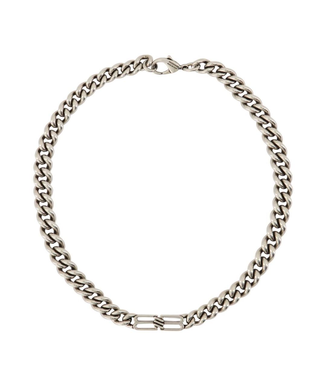 BALENCIAGA Серебряная металлическая цепочка, фото 1