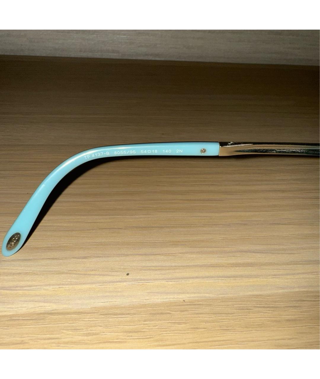 TIFFANY&CO Бирюзовые пластиковые солнцезащитные очки, фото 5
