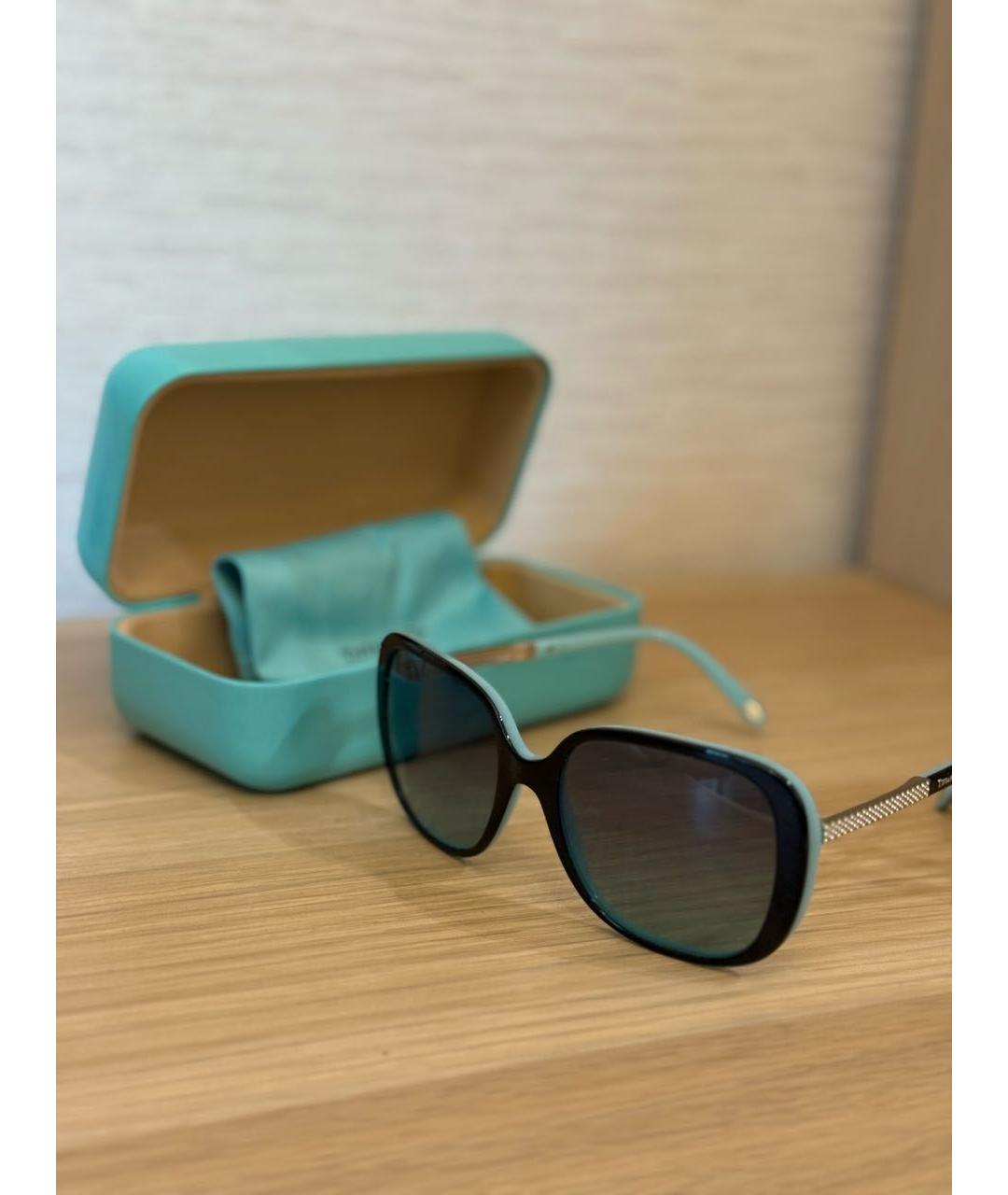 TIFFANY&CO Бирюзовые пластиковые солнцезащитные очки, фото 2