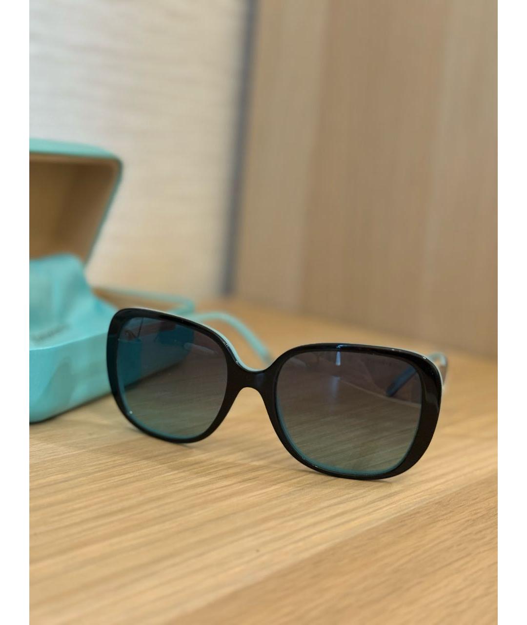TIFFANY&CO Бирюзовые пластиковые солнцезащитные очки, фото 8