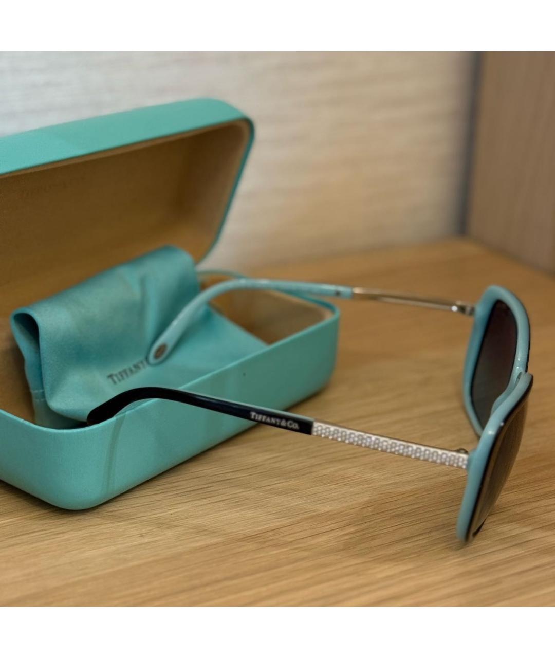 TIFFANY&CO Бирюзовые пластиковые солнцезащитные очки, фото 3