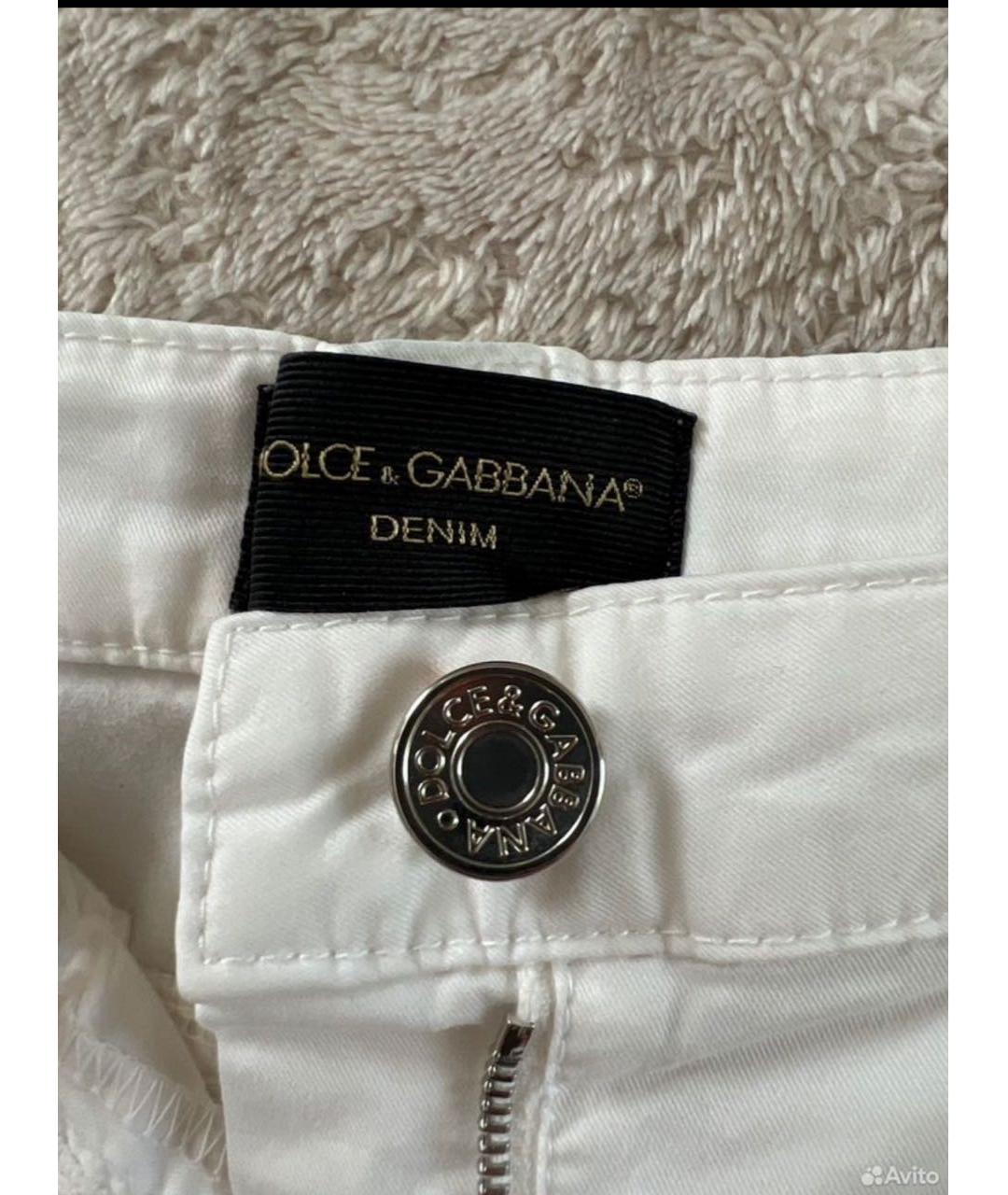 DOLCE & GABBANA KIDS Белая хлопковая юбка, фото 3