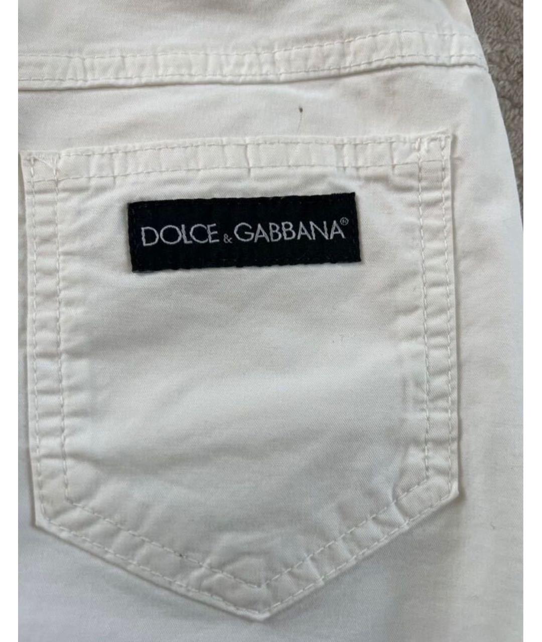DOLCE & GABBANA KIDS Белая хлопковая юбка, фото 4