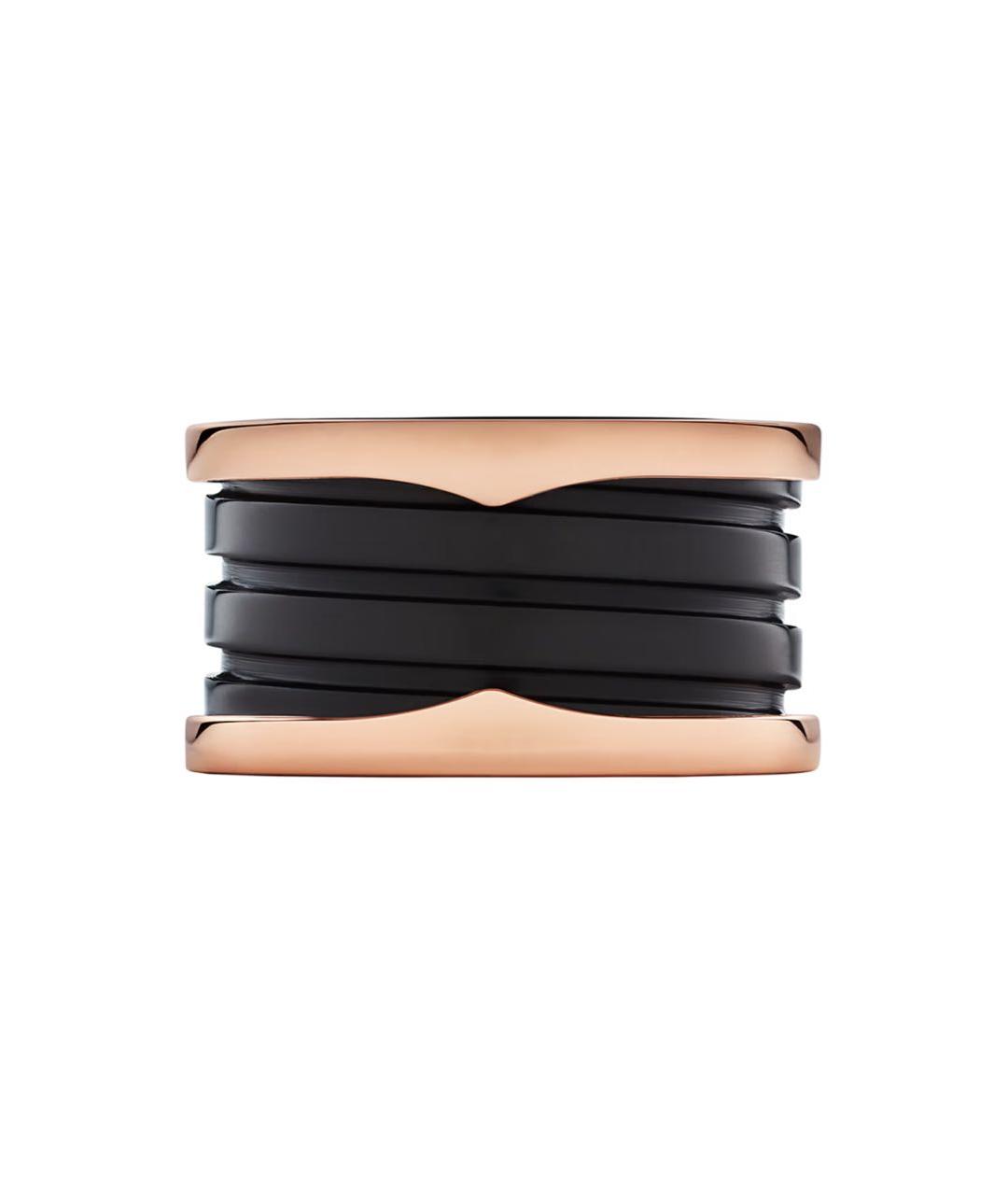 BVLGARI Черное кольцо из розового золота, фото 7