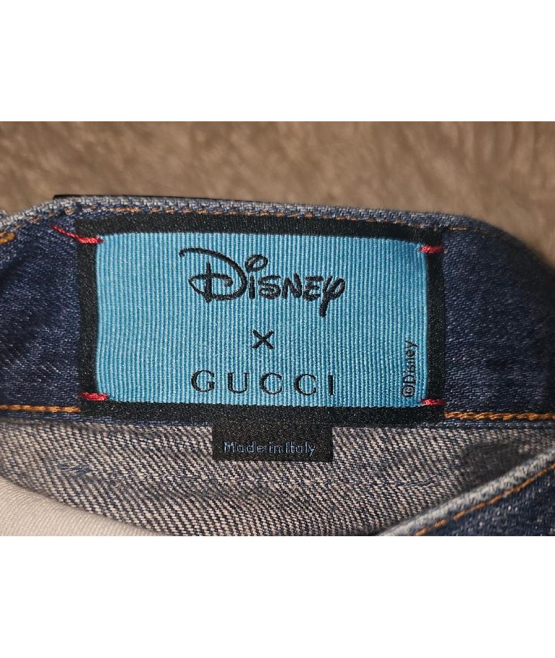 GUCCI Синие деним шорты, фото 3