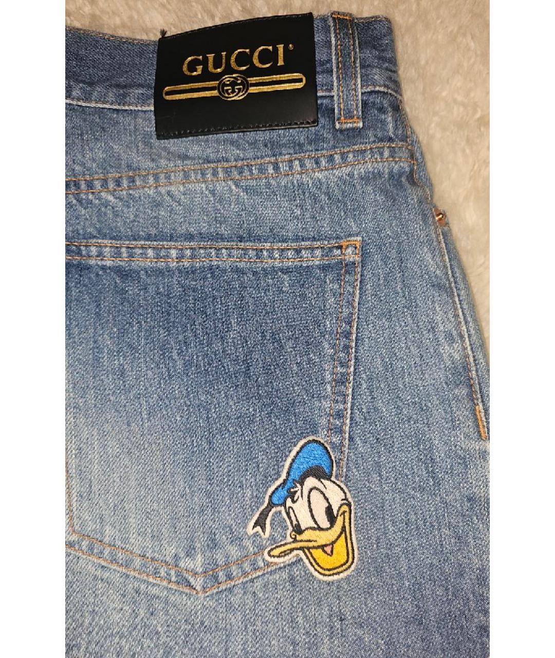 GUCCI Синие деним шорты, фото 6