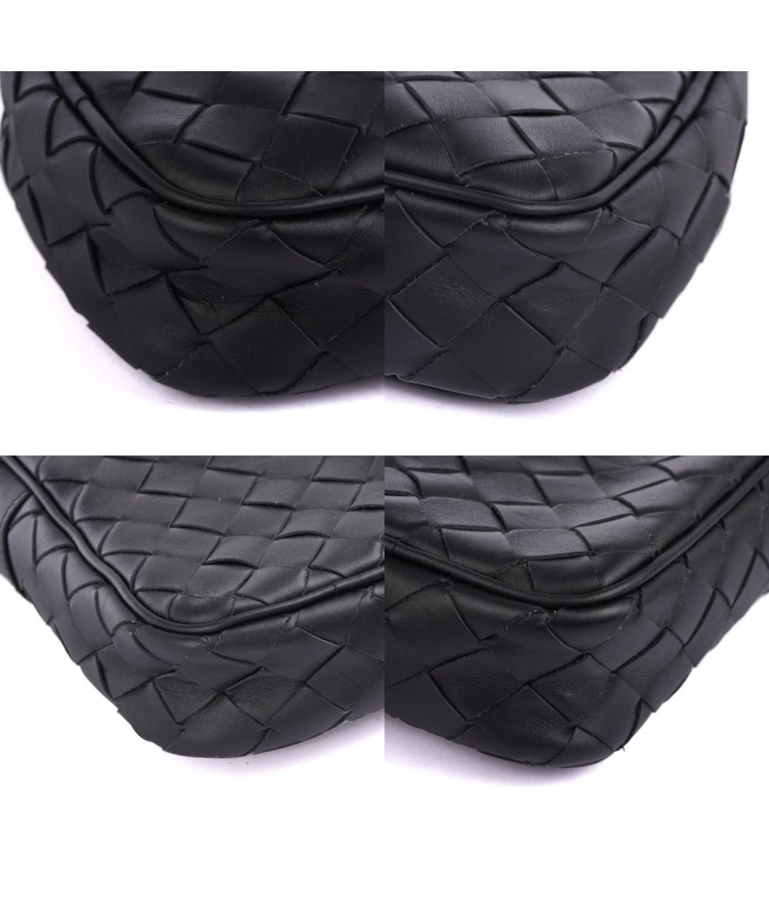 BOTTEGA VENETA Черная кожаная сумка на плечо, фото 8