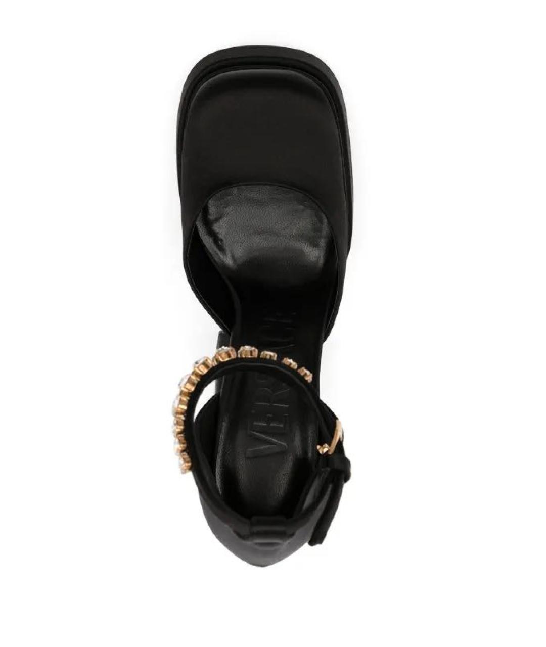 VERSACE Черные текстильные туфли, фото 4