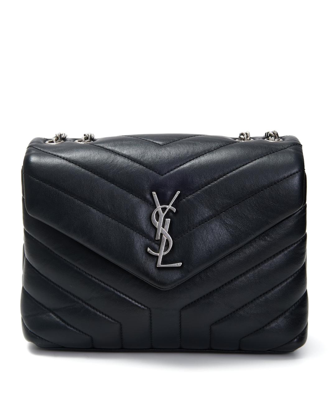 SAINT LAURENT Черная кожаная сумка через плечо, фото 8