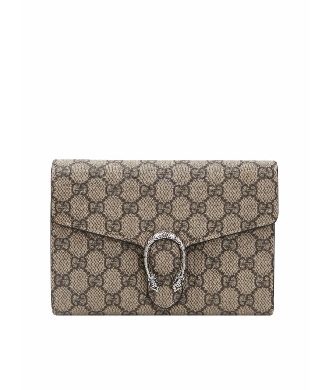 GUCCI Бежевая кожаная сумка через плечо, фото 9