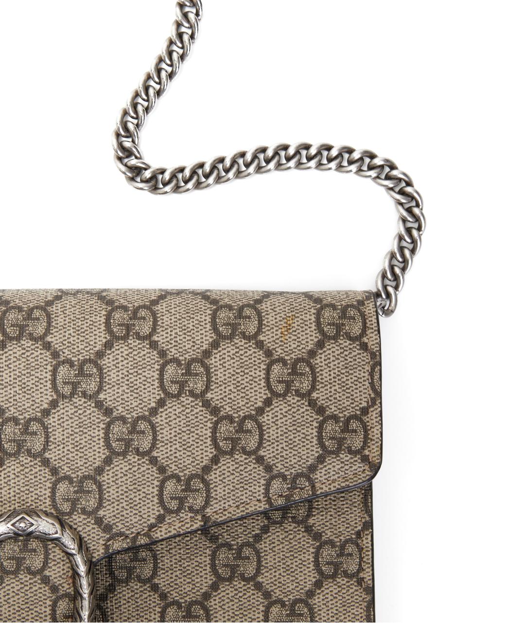 GUCCI Бежевая кожаная сумка через плечо, фото 8