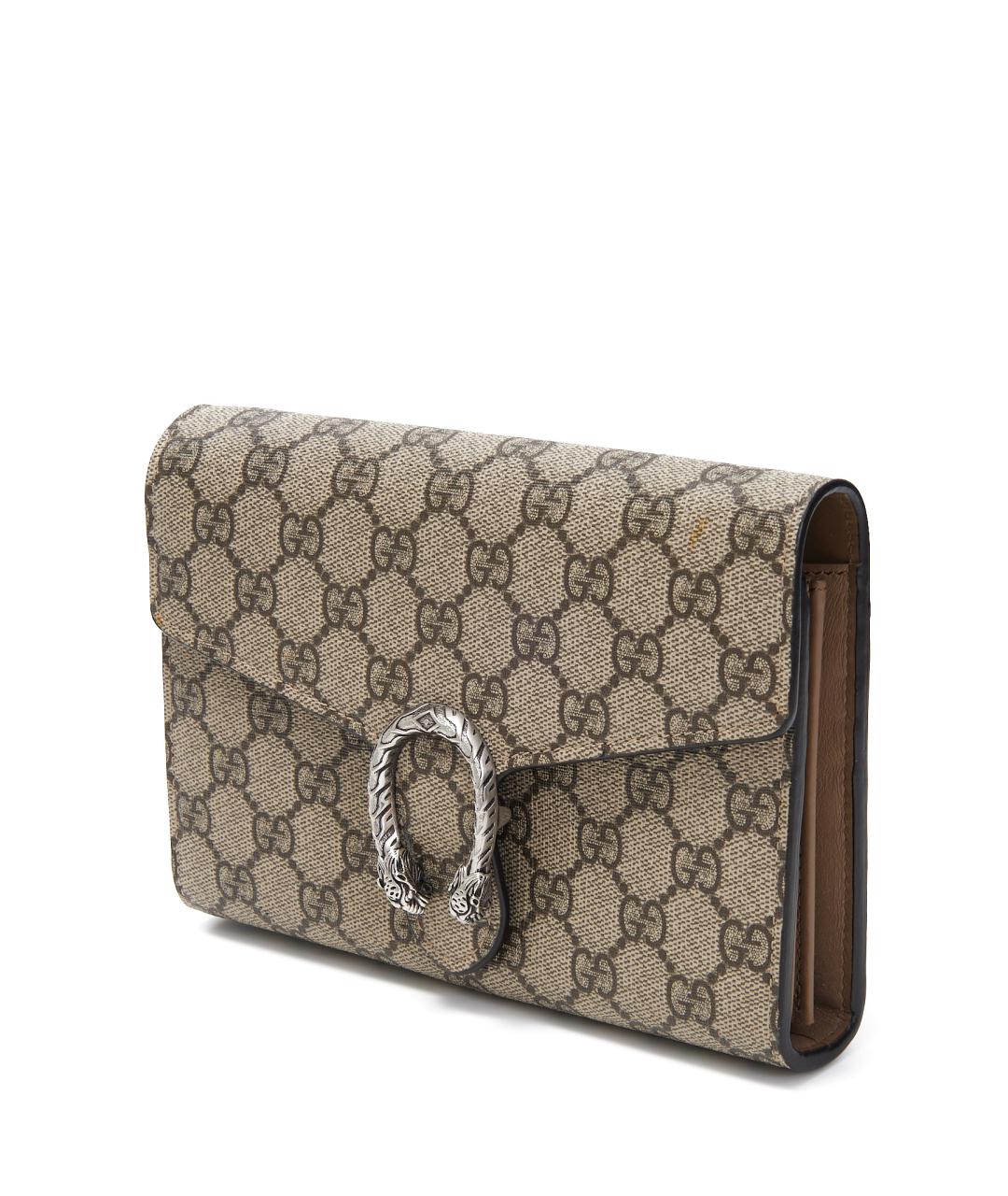 GUCCI Бежевая кожаная сумка через плечо, фото 3